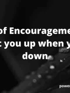 Words of encouragement