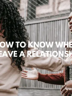 when to leave a relationship
