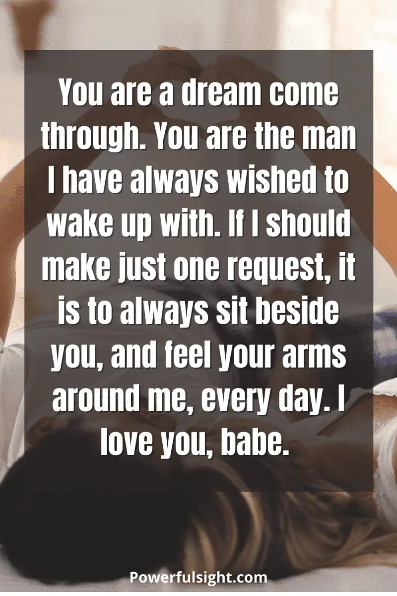 You are a dream come true-love letter for him