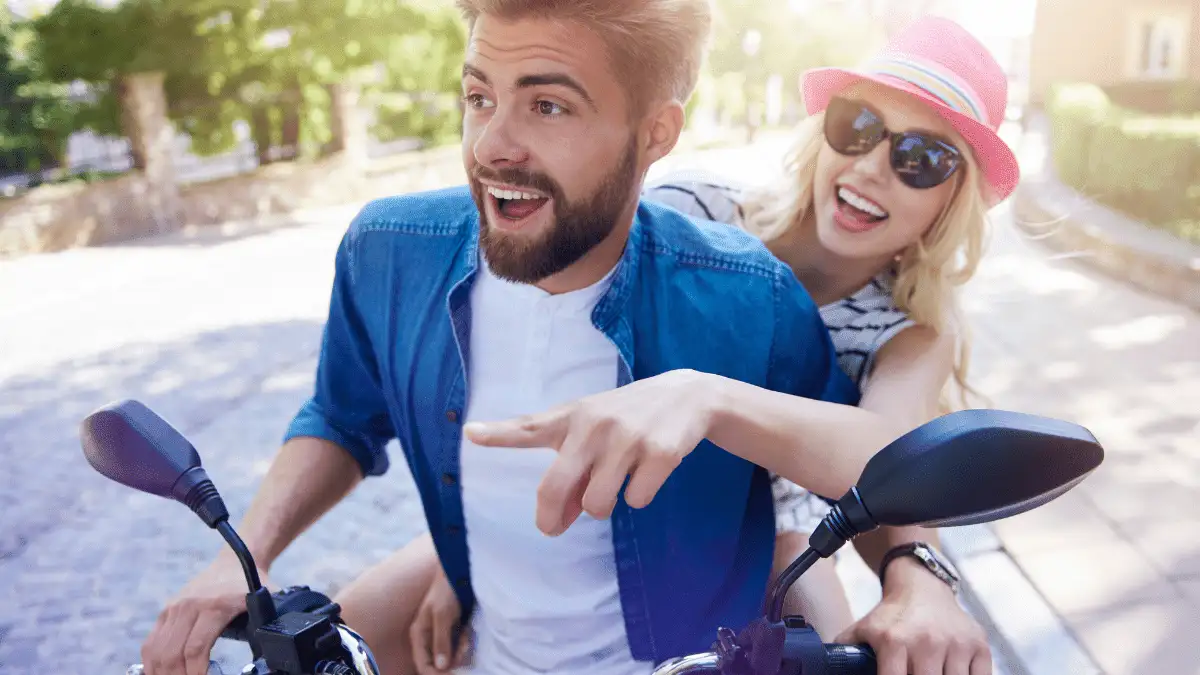 Couple on a bike