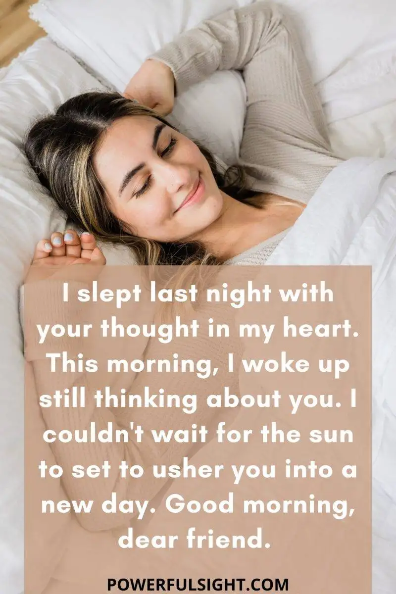 Good morning message to a friend