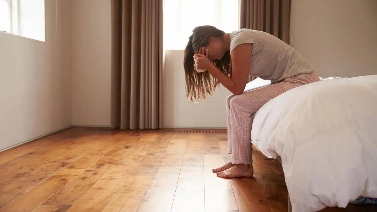 A depressed woman