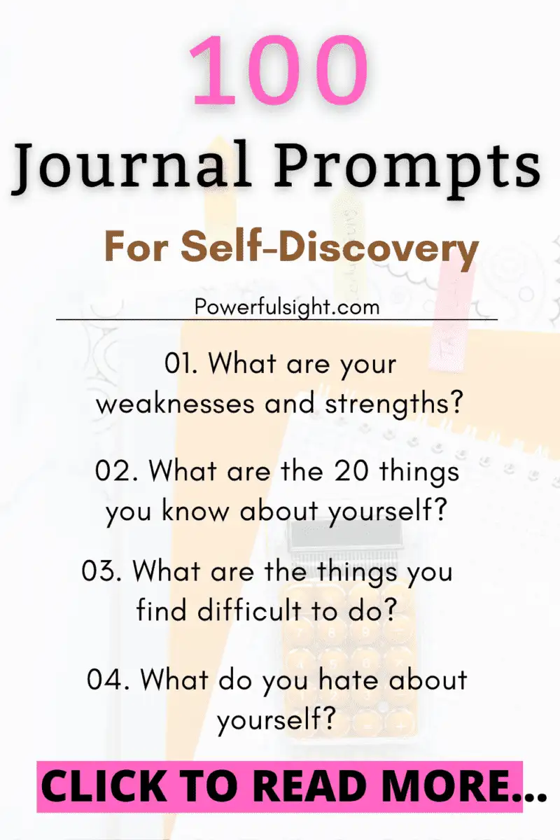 100 Journal prompts for self discovery