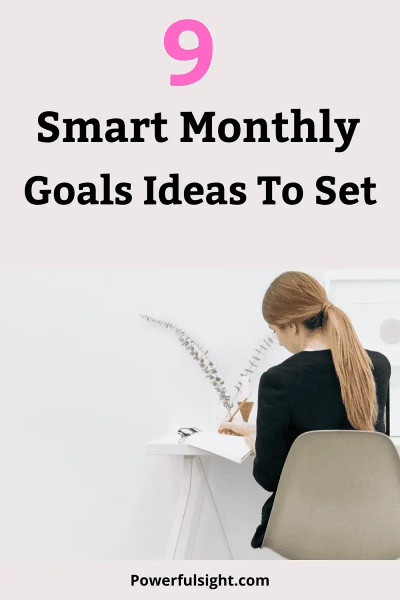 9 smart monthly goals ideas to set