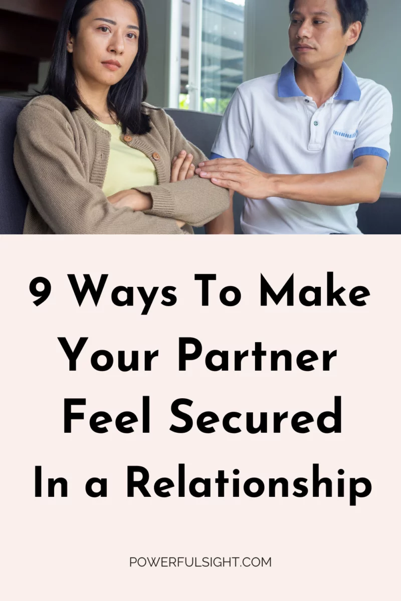 How to make your partner feel secured in a relationship