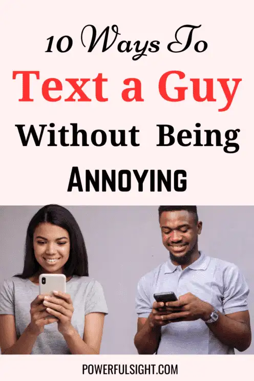 How to text a guy