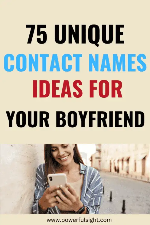 Contact Names for Your Boyfriend