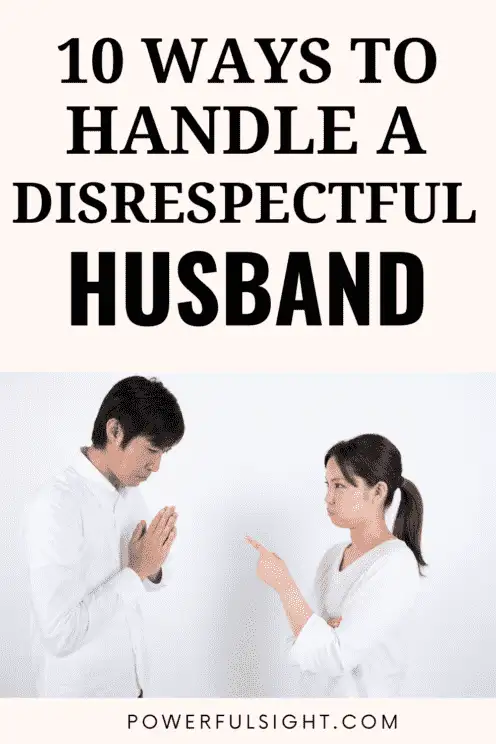what to do when your husband disrespects you