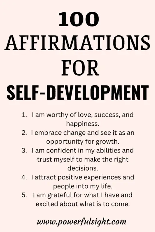 Affirmations for self-development