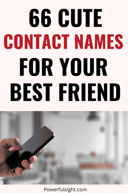 Contact names for best friend