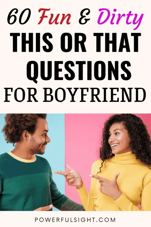 This or that questions for boyfriend