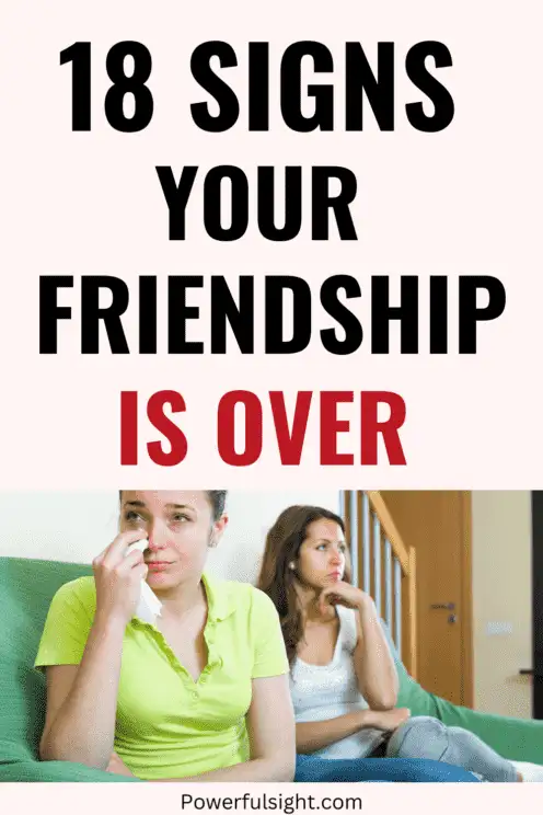 Signs your friendship is over