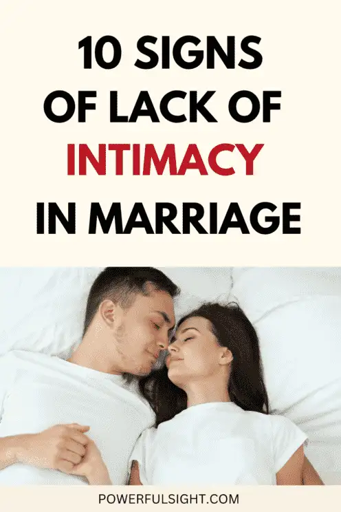 Signs of Lack of Intimacy In Marriage
