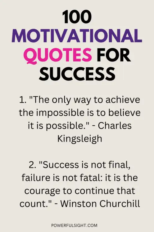 Motivational quotes for success