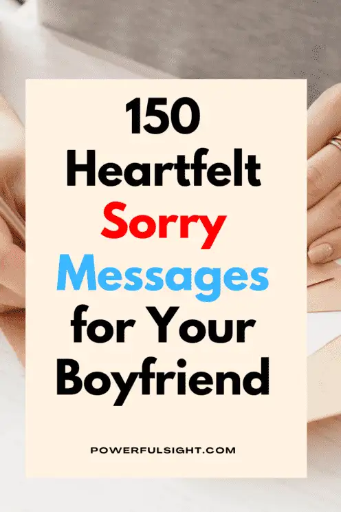 Sorry messages for boyfriend