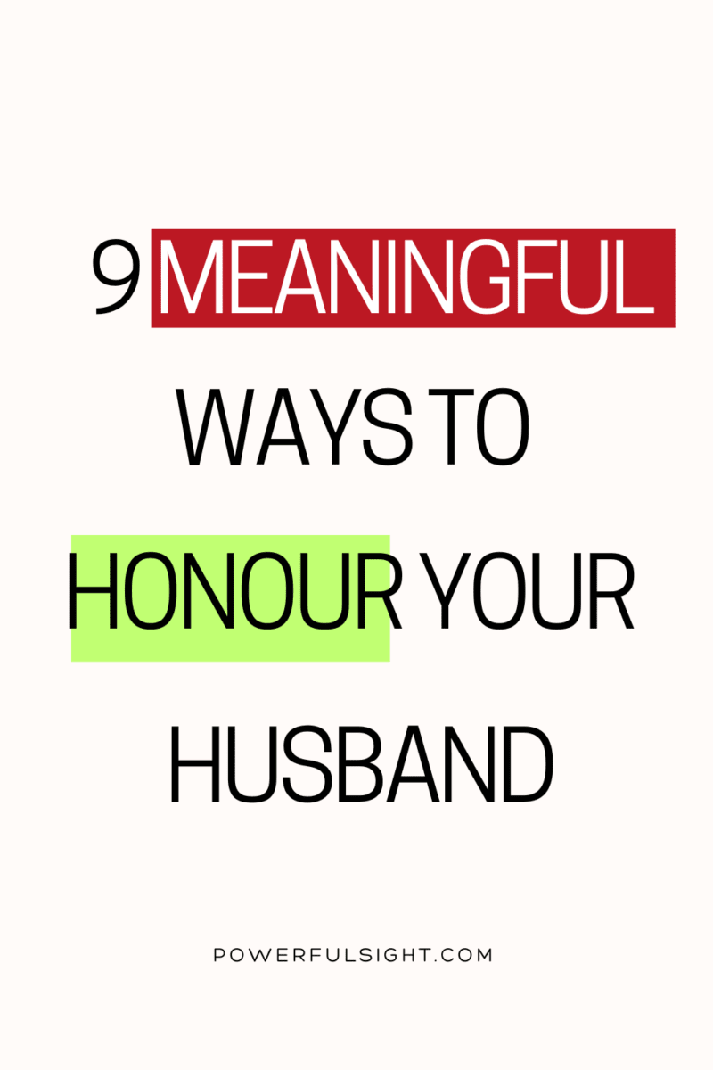 How to honor your husband