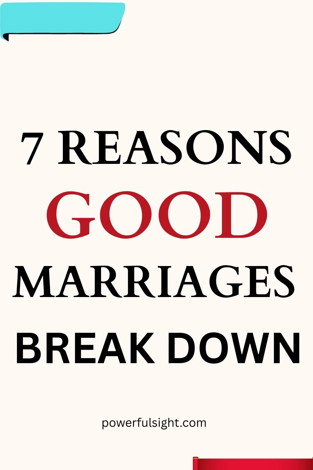 Why do good marriages break down