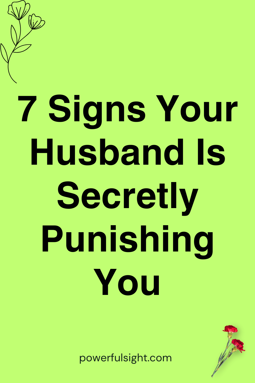 Signs Your Husband Is Secretly Punishing You