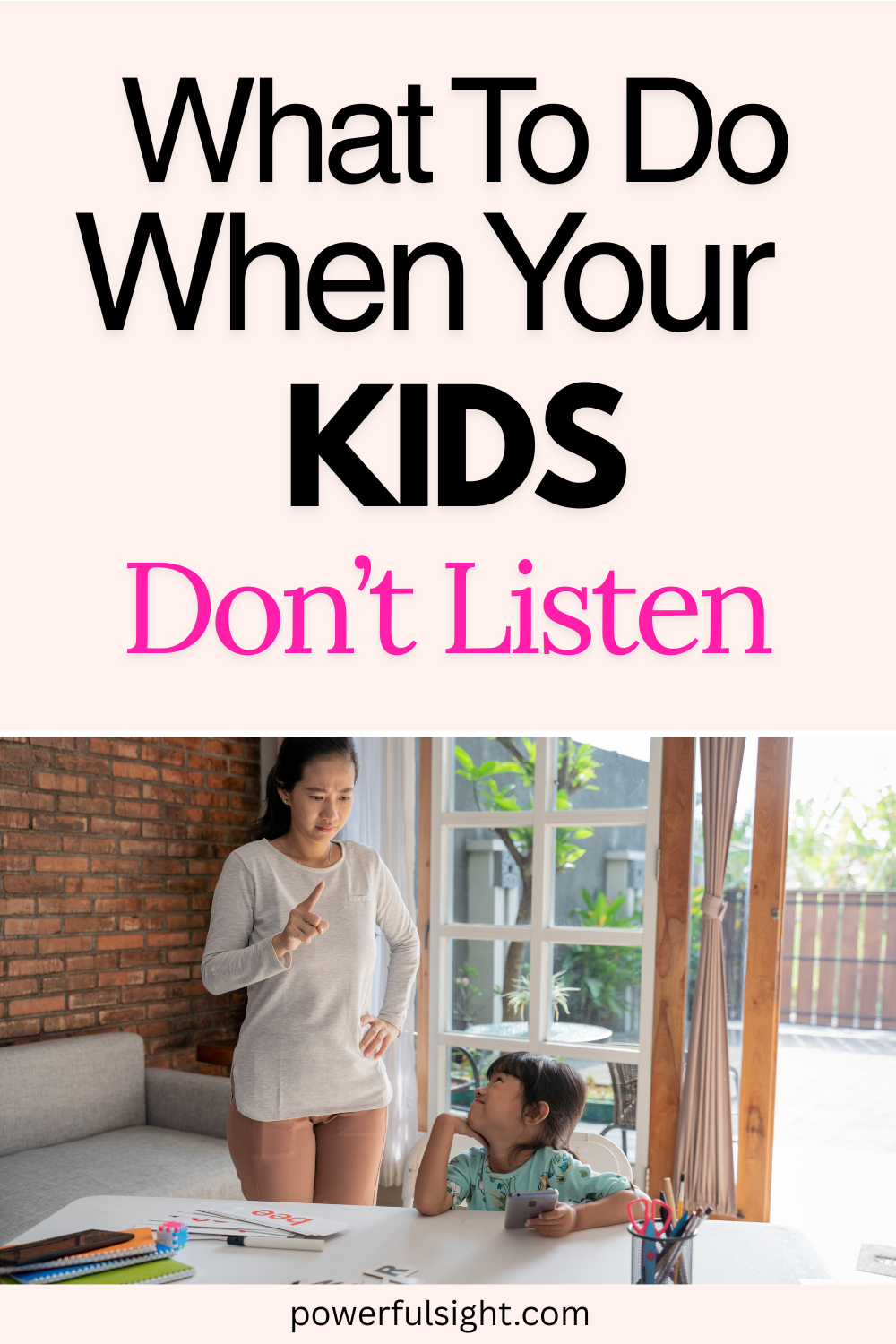 what to do when your kids don't listen