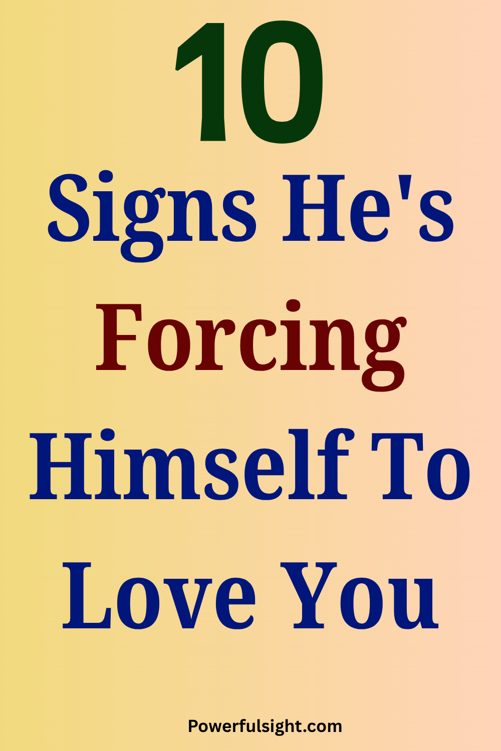 10 Signs He's Forcing Himself To Love You