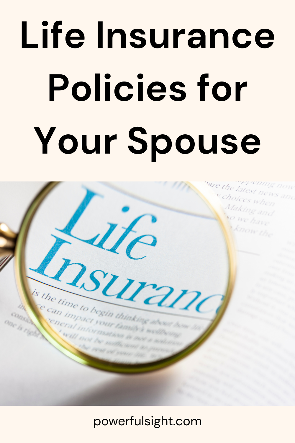 Life Insurance Policies for Your Spouse